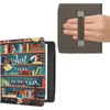 Kwmobile dėklas-knygelė, skirtas pocketbook era/era colour - dėklas-knygelė e. skaityklėms su dirželiu - bibliotekos tema, įvairiaspalvis