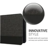 Kwmobile dėklas, suderinamas su kobo libra colour/tolino vision colour - drobės Ereader apsauginis dėklas - antracito juodas