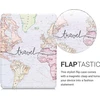 Kwmobile dėklas-vartomasis dėklas, suderinamas su Kobo Glo Hd/touch 2.0 – Ereader dėklas – Travel Lettering Juodas Multicoloured