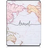 Kwmobile dėklas-vartomasis dėklas, suderinamas su Kobo Glo Hd/touch 2.0 – Ereader dėklas – Travel Lettering Juodas Multicoloured