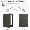 Kwmobile dėklas-vartomasis, skirtas kobo clara 2e / tolino shine 4 - Ereader dėklas - gėlės žaliame reljefe