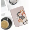 Kwmobile dėklas-vartomasis, skirtas kobo clara 2e / tolino shine 4 dėklui - el. skaityklės dėklas - funny dogs ruda baltas taupe