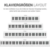 Kwmobile pianino klaviatūros natų lipdukas, skirtas 49 61 76 88 klavišų instrumentams, skaidrus vinilo pianino lipdukas baltiems klavišams su instrukcijomis (anglų kalba negarantuojama)