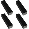 Kwweeoo juodas aliuminio kvadratinis vamzdis 4 vnt 12 mm x 12 mm x 300 mm ilgio sienelės storis 1 mm 4 vnt aliuminio kvadratinio vamzdžio spalva juoda