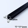 Kwweeoo juodas aliuminio kvadratinis vamzdis 4 vnt 12 mm x 12 mm x 300 mm ilgio sienelės storis 1 mm 4 vnt aliuminio kvadratinio vamzdžio spalva juoda