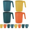 Kyraton plastikinių puodelių rinkinys, 8 vnt., nedūžtantys ir daugkartinio naudojimo, lengvi kelioniniai kavos puodeliai, espresso puodeliai, lengvai nešiojami ir valomi, tinkami naudoti mikrobangų krosnelėje, be Bpa, galima plauti indaplovėje