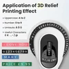 Labelcenter etikečių spausdinimo įrenginys, 3d etikečių spausdinimo įrenginys E975, nešiojamas etikečių reljefinis įrenginys su 6 etikečių juostelėmis, etikečių spausdintuvas su (£ € Ä Ö Ü), lengva naudoti namuose, biure (juodas)