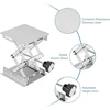 Laboratorinė kėlimo platforma, 100 x 100 mm, žirklinis stovas, kėlimo stalas, nerūdijančio plieno žirklinis keltuvas, mažas, laboratorinis domkratas, kėlimo aukščio diapazonas nuo 45 mm iki 158 mm