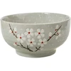 Lachineuse didelis japoniškas ramen dubuo - pilkas ⌀ 16.5 cm - 1000 ml - vyšnių žiedai - ryžių dubenys, pusryčių ir sriubos dubenys - azijos japonija azija - japoniški stalo įrankiai dovana