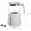 Kavos aparatas Lacor 69398 Mann 3-in-1 pieno putų plakiklis su indu, nerūdijančio plieno pagrindu, hermetišku dangteliu ir ergonomiška rankena, be Bpa, 250 ml, stiklas, baltas, įvairiaspalvis
