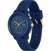 Lacoste Chronograph kvarcinis laikrodis vyrams su tamsiai mėlyna silikonine apyranke - 2011248