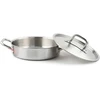 Laguiole, triplex keptuvė 28 x 8 cm triplex nerūdijantis plienas 304/aliuminis/430, 4 litrų talpa, profesionalios rankenos, tinka visoms viryklėms, įskaitant indukcines, sidabro spalvos