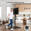 Laikiklis Bontec Mobilus Tv stovas su ratukais 23-60 colių Plazminiams/lcd/led televizoriams, nešiojamas su lentyna nešiojamam kompiuteriui, reguliuojamo aukščio Tv stovas su ratukais, Tv stovas iki 25 kg, maks. Vesa 400 x 400 mm