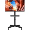 Laikiklis Bontec Mobilus Tv stovas su ratukais 23-60 colių Plazminiams/lcd/led televizoriams, nešiojamas su lentyna nešiojamam kompiuteriui, reguliuojamo aukščio Tv stovas su ratukais, Tv stovas iki 25 kg, maks. Vesa 400 x 400 mm