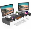 Laikiklis Fellowes Fitueyes medinis stovas 2 monitoriams, elegantiškas dizainas, reguliuojamas, ergonomiškas