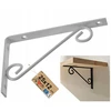 Laikiklis lentynai su dekoratyviniu ornamentu 250x120 mm dekoratyvinis baltas metalas