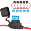 Laikiklis su saugikliais automobiliui, 5 vnt., 16awg, 15a