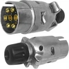Lampa 7 kontaktų metalinis universalus 12v priekabos kištukas