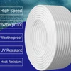 Lan kabelis, 40 metrų, cat 6, utp (neekranuota vytos poros) tinklo kabelis, klojimo kabelis, baltas, ilgas tinklo instaliacijos kabelis, patch kabelis, 40 m ethernet kabelis, utp 23awg rj45 gigabitinis interneto wifi