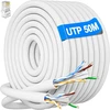 Lan kabelis, 50 metrų, cat 6, lauko tinklo kabelis, baltas ethernet kabelis, instaliacinis kabelis, neekranuota vytos poros, lauko instaliacinis kabelis, patch kabelis, 50 m, interneto kabelis, utp 23awg rj45