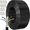 Lan kabelis Cat 6, 50 metrų, Ftp, juodas
