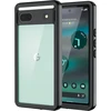 Lanhiem dėklas, skirtas google pixel 6a, ip68 vandeniui atsparus mobiliojo telefono dėklas google 6a 360 laipsnių apsauginis dėklas, atsparus smūgiams, dulkėms, sniegui, lauko šarvuotas dėklas su įmontuota ekrano apsauga, juodas