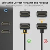 Lankstus Hdmi kabelis 2m, kampuotas 270 laipsnių, 4k/60hz