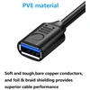 Lanminglel 90 laipsnių usb 3.0 kabelis su įjungimo/išjungimo jungikliu, trumpas usb jungtis į lizdą kabelis su jungikliu, palaiko duomenų perdavimą ir maitinimą led lempai, usb ventiliatoriui, klaviatūrai (įjungtas)