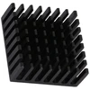 Lantro Js radiatorius 25x25x10mm juodi aliuminio aušinimo radiatoriai, skirti grandinėms plokštėms, galios stiprintuvams ir kt. (10 vnt.)