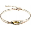 Lanvin Auksinė pusiau bangle apyrankė su šampano spalvos cirkoniu, paauksuota dovana