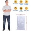 Lanyesky austas maišas 10 vienetų 60 x 102 cm grūdų maišas transportavimo maišas, sutirštintas smėlio maišas apsaugai nuo potvynių, daugkartinio naudojimo smėlio maišas pagamintas iš polipropileno. (baltas, 20 vnt.)