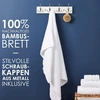 Larhn baltas pakabinamas rūbų kabykla su 4 kabliukais matiniu nikeliu, 42 cm sieninė kabykla prieškambariui, spintai, miegamajam ir vonios kambariui