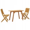 Lauko baldų komplektas Akacijos sodo baldų komplektas 110x56x75cm, 2 kėdės, rudas
