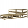 Lauko baldų komplektas Dviejų vietų medinė sodo sofa, impregnuota mediena, 210x70x67cm, ruda
