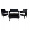 Lauko baldų komplektas technoratanas Sofa su kėdėmis ir staliuku