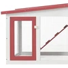 Lauko narvas triušiams, raudonas ir baltas, 201x45x85cm, medis