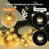 Lauko saulės energija įkraunamos girliandos, 12 m, 100 Led lauko girliandų, lauko saulės energija įkraunamos girliandos, Ip65 atsparios vandeniui, 8 režimai, lauko girliandos, balkonų dekoravimui, Kalėdoms, vakarėliams, sodo dekoravimui, medžiams