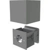Lauko sieninis šviestuvas Cube, pilkas matinis, Ip65, G9