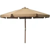 Lauko skėtis nuo saulės su mediniu stulpu, taupe spalvos, 330cm