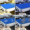 Lcautfr Priekabos tentas plokščias tentas 208 x 114 x 10 cm priekabos uždangalas Pvc neperšlampamas ir atsparus plyšimui su tentu virve atšvaitais kilpomis Stema Böckmann automobilių priekaboms 750 kg