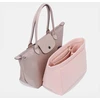 Lckaey veltinio įdėklas-organaizeris piniginei į Longchamp Le Pliage Small Medium Large Backpack krepšiams, rožinis