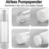 Ldxdru 15 vnt. beoris pompinis dozatorius 15 ml, 30 ml, 50 ml vakuuminis losjono dozatoriaus buteliukas plastikinis kremo dozatorius su piltuvėliu, ventiliuojama vakuuminė kosmetikos talpykla kelionėms ir namams