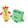 Learning Resources Playful Friends: Numberblocks Three and Four, Numberblocks pliušiniai žaislai Three and Four, Numberblocks pliušiniai žaislai mergaitėms ir berniukams, minkšti žaislai kūdikiams 1-3 metų, nuo 18 mėnesių