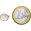 Lebigmag® 20 itin stiprių diskinių magnetų, pagamintų iš N52 neodimio, su 3m lipniu paviršiumi, skersmuo 10 mm, storis 1 mm, lipnūs magnetai su itin stipria 3m 468mp lipnia plėvele
