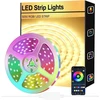 Led juosta, 5 m rgb led juosta, bluetooth muzikos sinchronizavimas, pritemdoma, spalvą keičiančios led girliandos, šviesos juosta, lipni su programėlės valdymu, namams, vakarėliams