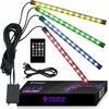 Led juostos apšvietimas automobiliui, salono apšvietimas, rgb juosta su nuotolinio valdymo pulteliu
