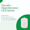 Led kapų žvakė, balta, nuolatinis degiklis, mirgėjimo efektas, su baterijomis, kapų žvakės, kapinių žvakė, atminimo žvakė, kapų žibintas, amžina šviesa, gedulo žvakė