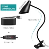 Led klipsinė lemputė, Usb stalinė lempa, 3 spalvų režimai, 10 ryškumo lygių