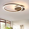 Led lubinis šviestuvas "homefire", 24w, juodas, 2 žiedai, 3000k