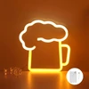 Pakabinamas šviestuvas Led neoninis ženklas alus, led neoninis šviesos ženklas, neoninė 3d sienų dekoracija, maitinamas baterijomis arba usb baltas geltonas neoninis ženklas barui, pubui, naktiniam klubui, parduotuvei, kalėdų festivalio vakarėliui